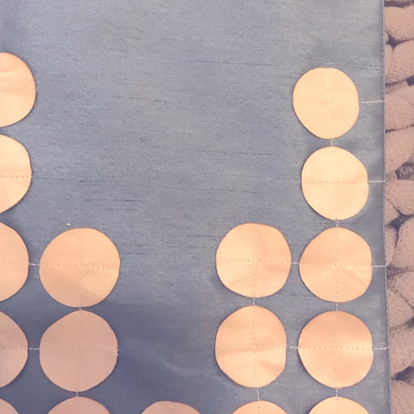 Pier 1 Turquoise and Beige Silk Table Runner - Picture 2 of 2